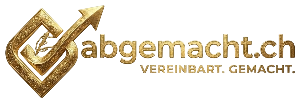 Abgemacht — Vereinbart. Gemacht.